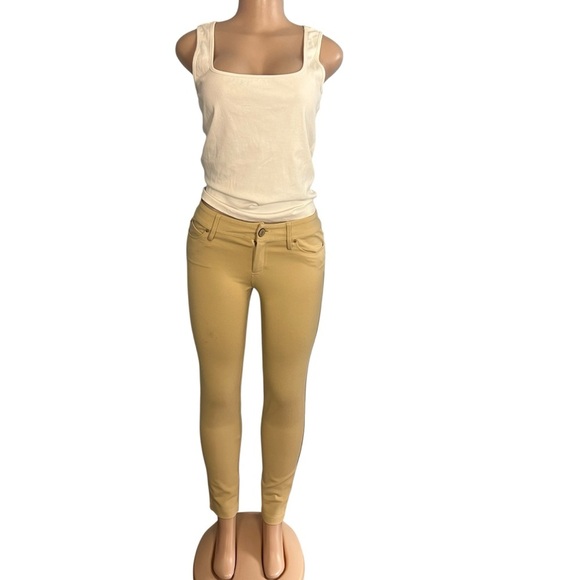 Lilly Pulitzer Worth Skinny Jeans Beige Tan Mid Rise Stretch - Picture 1 of 10